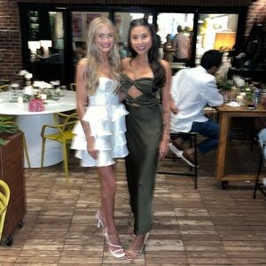 Olive Strapless Cutout Midi Dress - Women Dresses Strapless